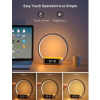 Veilleuse LED Amouhom - Lampe De Chevet Tactile, 16M Couleurs, Télécommande, Batterie 1600mAh