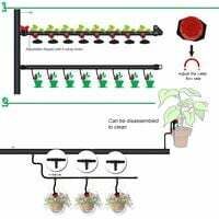 200 Goutteurs D'Irrigation Réglables - Système Goutte à Goutte Jardin 0-70L/h - Rouge