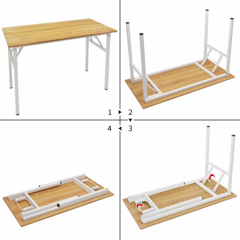 Need Bureau d'Ordinateur Informatique Pliante 120x60cm Table d'étude/à  dîner Pliable pour Maison/Bureau