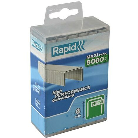 140/6 6Mm Galvanised Staples Poly Pack 5000