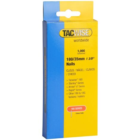 Tacwise 0364 18G 35mm Brad Nails Galvanised 1000 Pack - DGN50V 181 Duo 35 Ranger