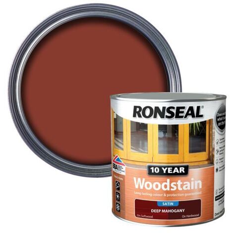 Ronseal 38686 10 Year Woodstain Deep Mahogany 2.5 litre RSL10WSDM25L