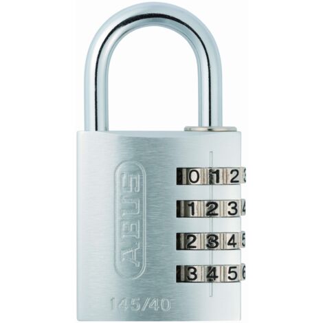 ABUS 145 40MM ALU COMBI PADLOCK SILVER