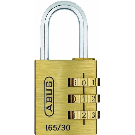 ABUS 32162 165/30 30mm Solid Brass Body Combination Padlock 3-Digit Carded
