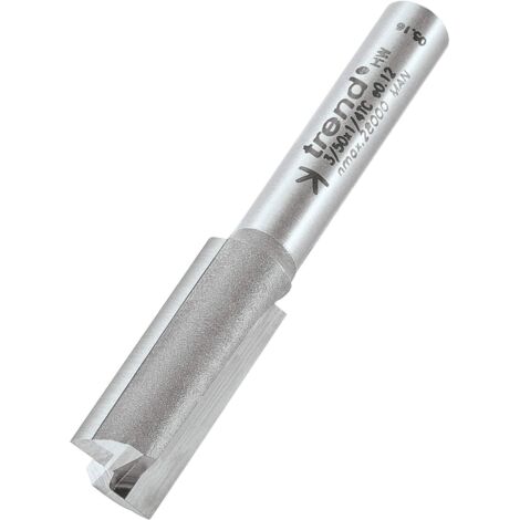 Trend 3/50 x 1/4" TCT Two Flute Cutter, 9.5mm Diameter x 25mm Length, 1/4" Shank