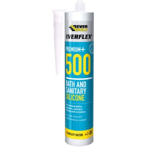 Everbuild 500GREY 500 Bath & Sanitary Silicone Sealant Manhattan Grey 290ml EVB500GY