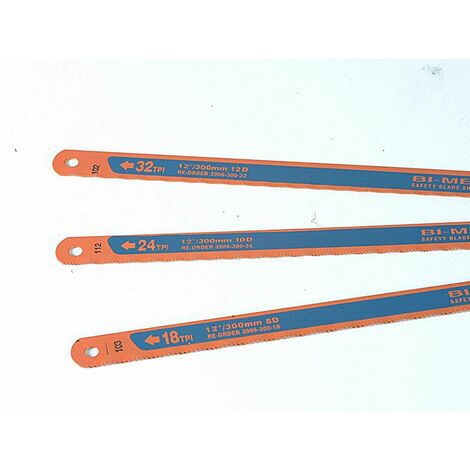 3906 Sandflex Hacksaw Blades 300Mm (12In) Pack 3 (18 24 & 32Tpi)