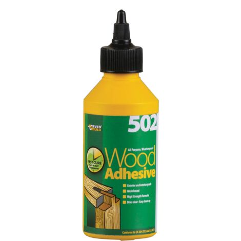 Everbuild WOODBOT250 502 All Purpose Weatherproof Wood Adhesive 250ml EVBWOODBO250