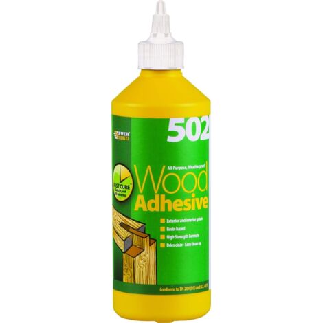 Everbuild WOOD05 502 All Purpose Weatherproof Wood Adhesive 500ml EVBWOOD05