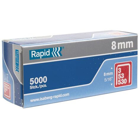 RAPID 53/8B 8Mm Galvanised Staples Box 5000