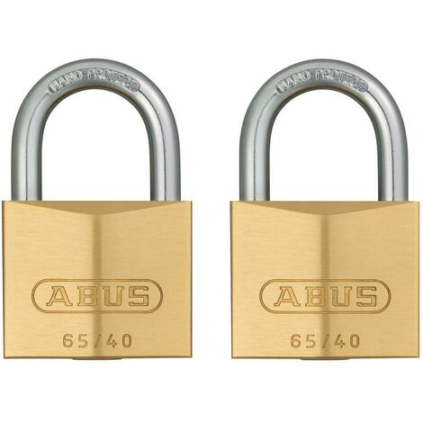 ABUS Mechanical 65/40mm Brass Padlock Twin Carded ABU6540TC