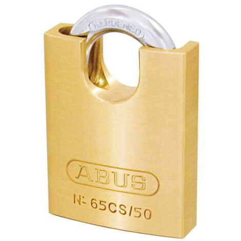 ABUS Mechanical 65CS 50mm Brass Closed Shackle Padlock Carded
