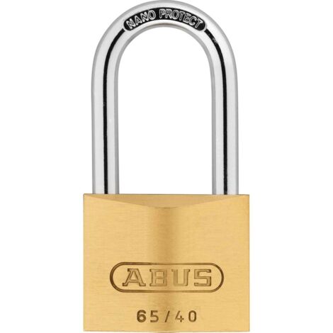 ABUS 12639 65/40mm Brass Padlock 40mm Long Shackle Keyed Alike 6406 ABUKA12639