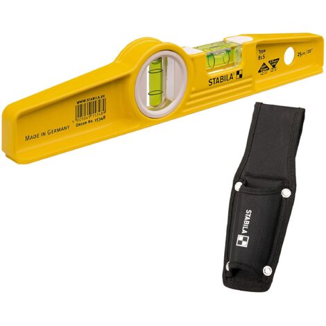 Stabila 02501 81S-10HL Torpedo Level 25cm & Holster STB81S10HL