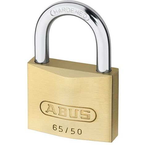 ABUS 12553 65/50mm Brass Padlock Keyed Alike 6512 ABUKA12553