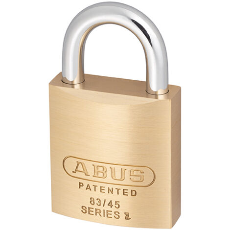 ABUS 77329 83/45mm Brass Body Padlock with Keyed Alike 2745 - Durable Mechanical Lock for Security