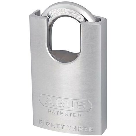 ABUS Mechanical 83/50mm Chrome Plated Brass Padlock Hardened Closed Shackle ABU8350CSC