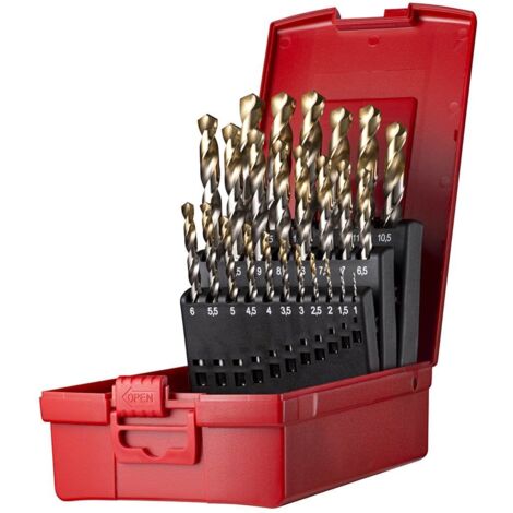 Dormer A095204 Set 204 HSS TiN Coated Jobber Drill Bit Set of 25 1-13.0 x 0.5mm