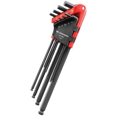 83S.JP9AL Hex Key Wallet Set of 9 Metric (1.5-10mm)