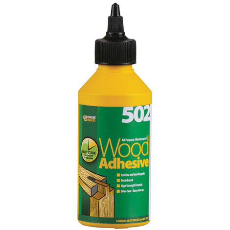 Everbuild Sika 502 All Purpose Weatherproof Wood Adhesive 1 litre EVBWOOD1