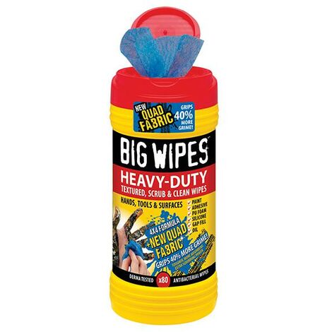 4X4 Heavy-Duty Cleaning Wipes Tub Of 80