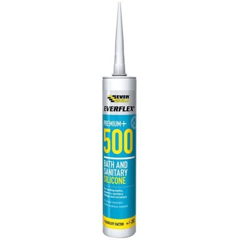 Everbuild 500IV 500 Bath & Sanitary Silicone Sealant Ivory 290ml EVB500IV
