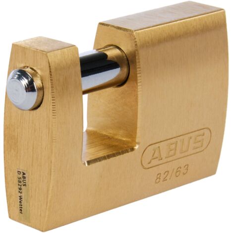 ABUS 11571 82/63mm Monoblock Brass Shutter Lock Keyed Alike 8501 ABUKA11571