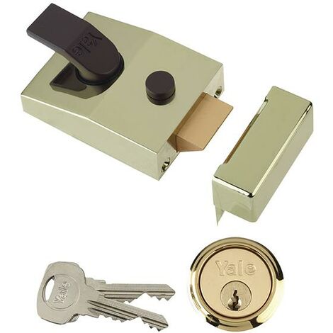 89 Deadlock Nightlatch 60Mm Backset Brasslux Finish Box (1/3)