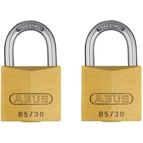 ABUS Mechanical 65/30mm Brass Padlock Twin Carded ABU6530TC