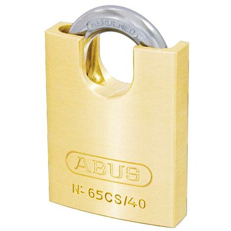 ABUS Mechanical 65CS/40mm Brass Padlock Closed Shackle Carded ABU6540CSC
