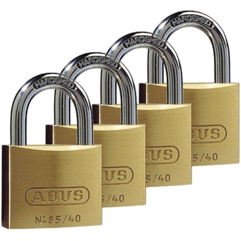ABUS Mechanical 65/40mm Brass Padlock Quad Pack ABU6540QPK