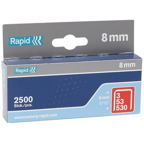 53/8B 8Mm Galvanised Staples Box 2500