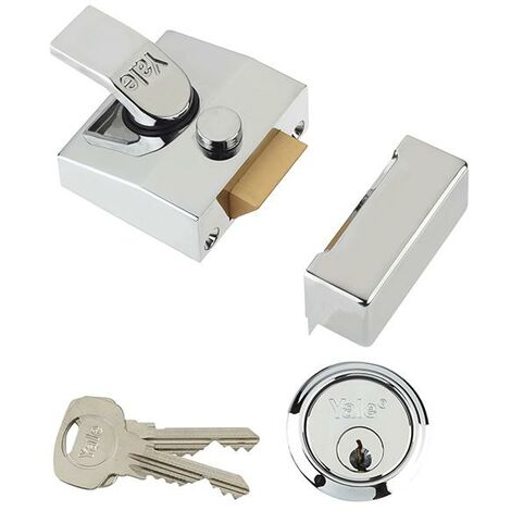 85 Deadlocking Nightlatch 40Mm Backset Chrome Finish Box