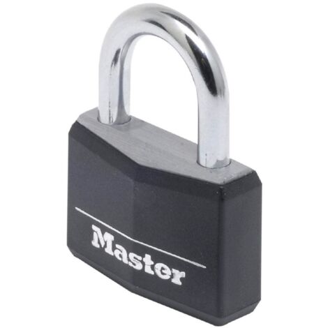 Aluminium Black Vinyl Cover 50Mm Padlock 4-Pin