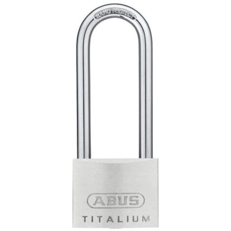 ABUS Mechanical 64TI/50mm TITALIUM™ Padlock 80mm Long Shackle ABU64TI5080