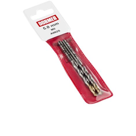Dormer A002 HSS-TiN Coated Jobber Drills (2) 3.0mm OL:61mm WL:33mm DORA002S30