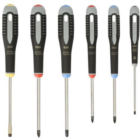 Bahco Be-9886 Ergo Screwdriver Set, 6 Piece Sl/Ph/Pz (1/3)