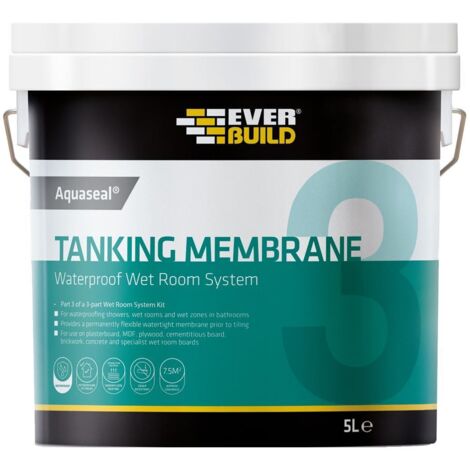 Everbuild Sika Aquaseal Waterproof Tanking Membrane 5 litre EVBAQWPTM (1/5)