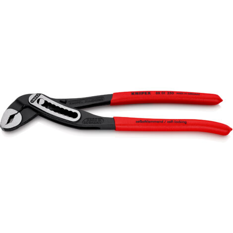 KNIPEX 88 01 250 SB Alligator® Water Pump Pliers with non-slip plastic coating black atramentized 250 mm