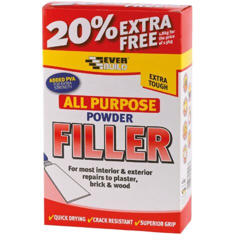 Everbuild FILL15 All Purpose Powder Filler 1.5kg + 20% Free EVBFILL15 (1/5)