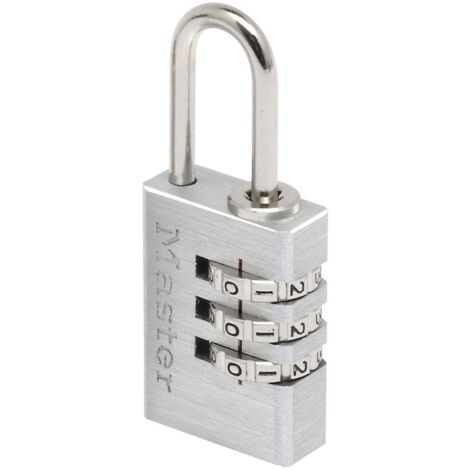 Master Lock 7620EURD Aluminium 20mm 3-Digit Combination Padlock MLK7620 (1/4)