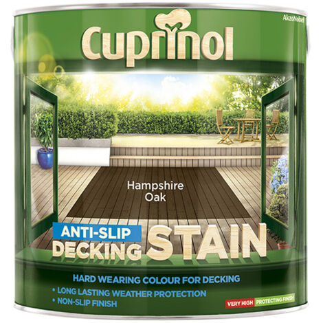 Cuprinol 5092620 Anti-Slip Decking Stain Hampshire Oak 2.5 litre CUPUTDSHO25L