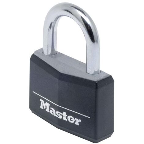 Master Lock Aluminum Padlock 40mm Black with Key Lock - Durable and Weather-Resistant Security Lock