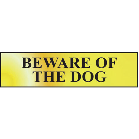 Scan Beware Of The Dog Sign 200 x 50mm