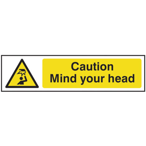 Scan 5110 Caution Mind Your Head - PVC 200 x 50mm SCA5110