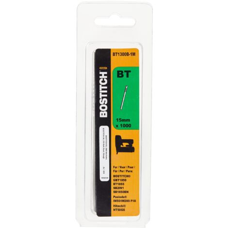 BT1300-15 1M Brown Brad Nail 15mm Pack of 1000 BOSBT1300B1M (1/4)