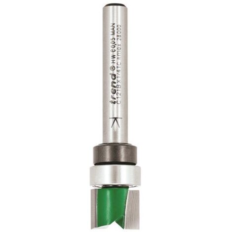 Trend C121B x 1/4 TC Bearing Guided Template Profile Cutter 12.7mm x 9.5mm TREC121B14TC