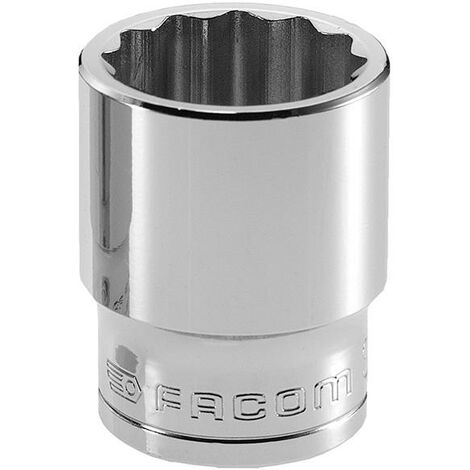 Facom Socket 1/2in Drive 10mm Bi-Hexagon Chrome Standard Length FCMS10