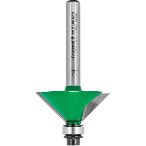Trend C049 x 1/4 TCT Bearing Guided Chamfer Cutter 45° 12.7 x 32mm TREC04914TC