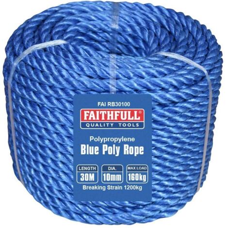 Faithfull Blue Poly Rope 10mm x 30m FAIRB30100